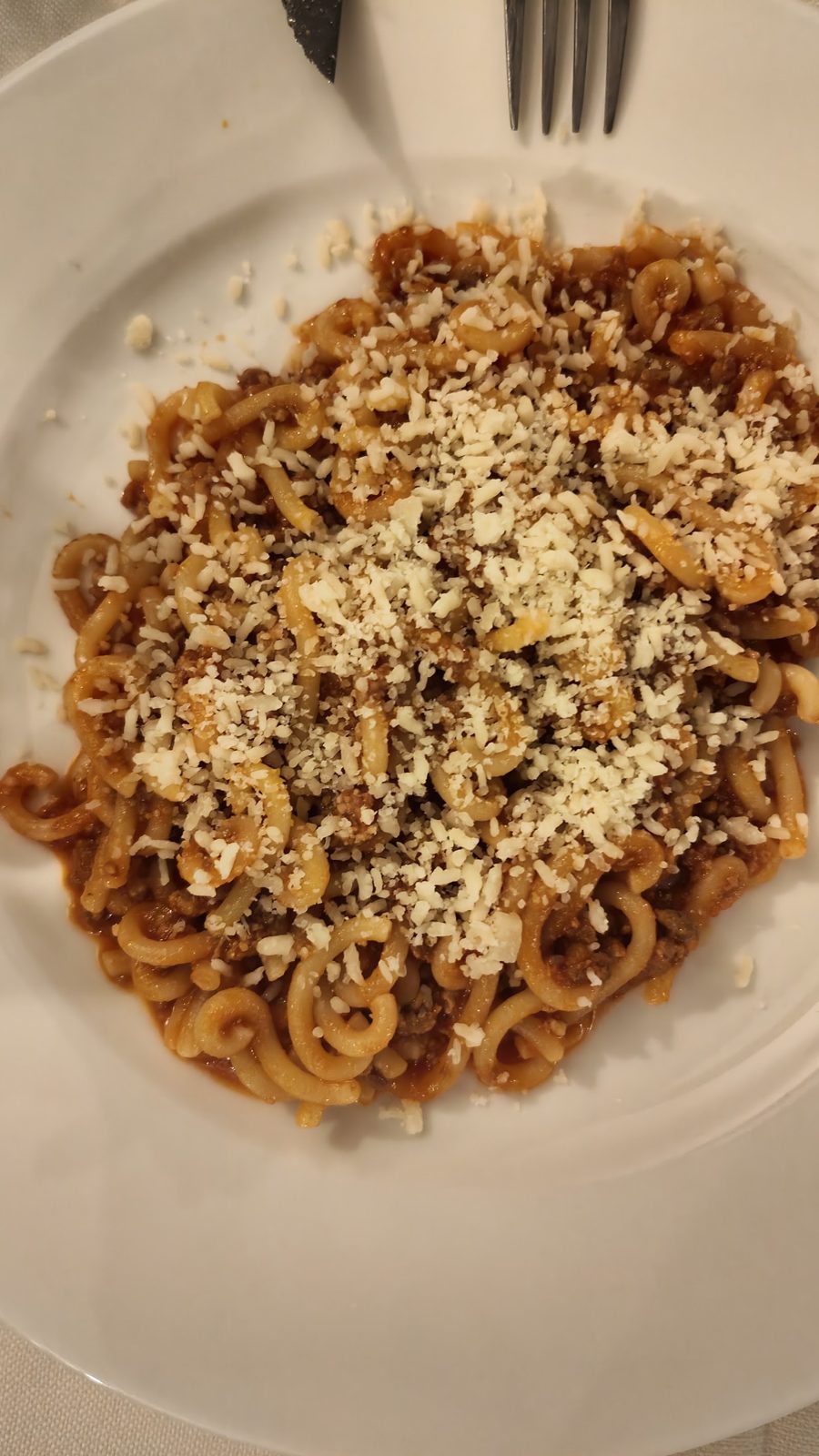 Gramigna al ragù con parmigiano, un primo della tradizione modenese